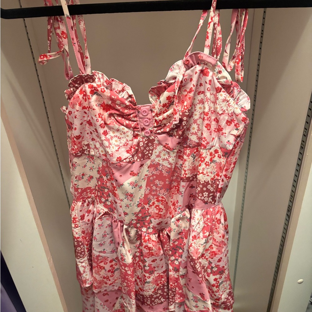 SHEIN Pink Floral Mini Dress